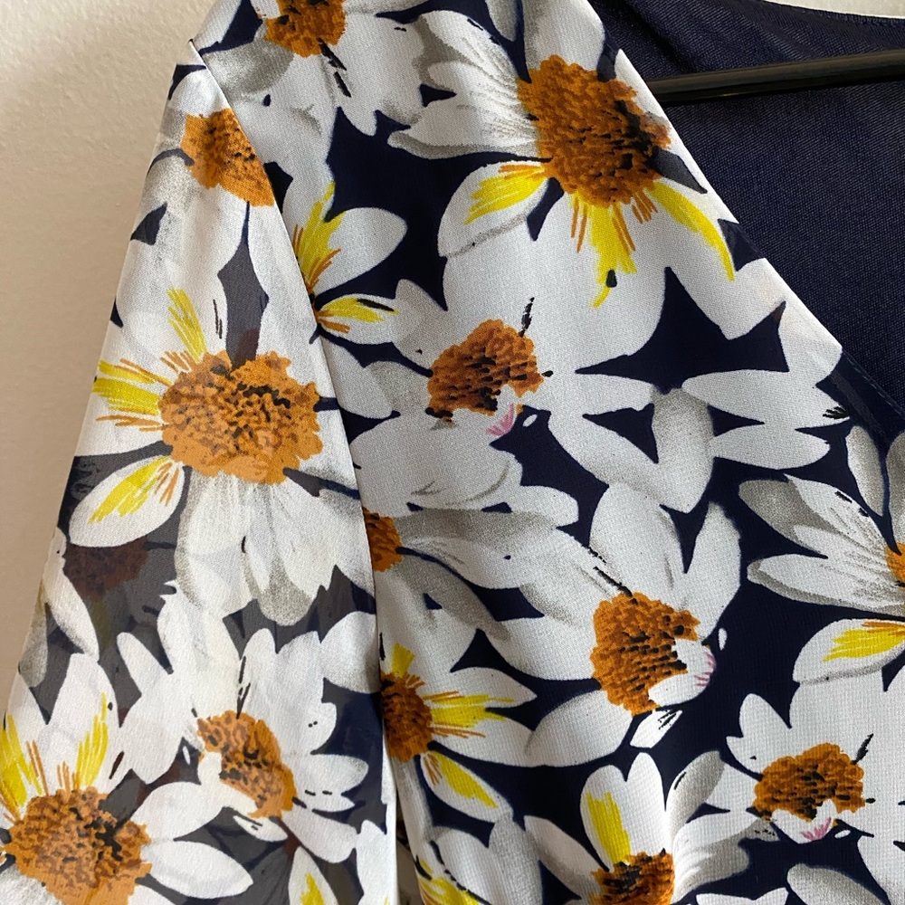 Bright sunflower romper with long sleeves; Breathable and perfect for summer!